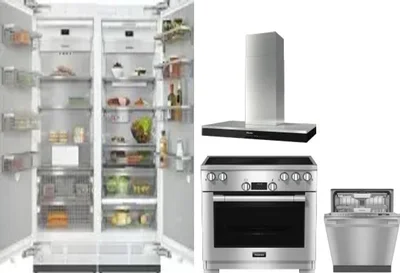 5 Piece Package Includes Refrigerator, Freezer, Range, Hood And Dishwasher