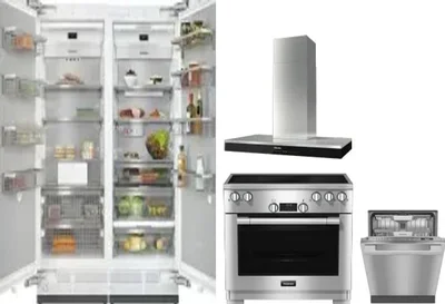 5 Piece Package Includes Refrigerator, Freezer, Range, Hood And Dishwasher