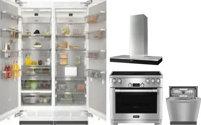 5 Piece Package Includes Refrigerator, Freezer, Range, Hood And Dishwasher