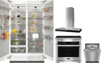 5 Piece Package Includes Refrigerator, Freezer, Range, Hood And Dishwasher