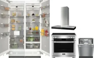 5 Piece Package Includes Refrigerator, Freezer, Range, Hood And Dishwasher