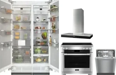 5 Piece Package Includes Refrigerator, Freezer, Range, Hood And Dishwasher