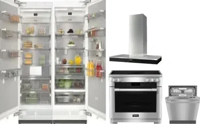 5 Piece Package Includes Refrigerator, Freezer, Range, Hood And Dishwasher