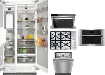 6 Piece Package Includes Refrigerator, Freezer, Cooktop, Wall Oven, Hood And Dishwasher