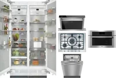 6 Piece Package Includes Refrigerator, Freezer, Cooktop, Wall Oven, Hood And Dishwasher