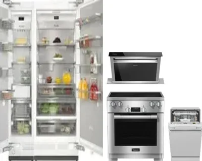 5 Piece Package Includes Refrigerator, Freezer, Range, Hood And Dishwasher