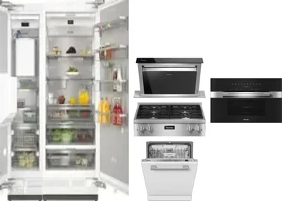 6 Piece Package Includes Refrigerator, Freezer, Cooktop, Wall Oven, Hood And Dishwasher