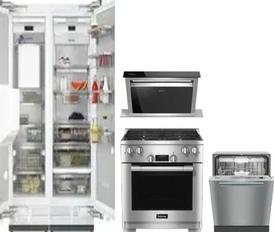 5 Piece Package Includes Refrigerator, Freezer, Range, Hood And Dishwasher