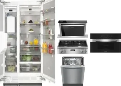 6 Piece Package Includes Refrigerator, Freezer, Cooktop, Wall Oven, Hood And Dishwasher