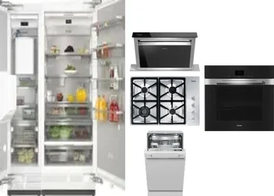 6 Piece Package Includes Refrigerator, Freezer, Cooktop, Wall Oven, Hood And Dishwasher