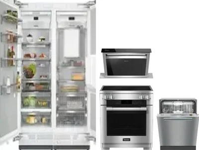 5 Piece Package Includes Refrigerator, Freezer, Range, Hood And Dishwasher