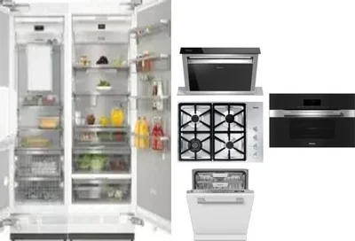 6 Piece Package Includes Refrigerator, Freezer, Cooktop, Wall Oven, Hood And Dishwasher