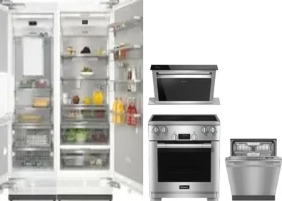 5 Piece Package Includes Refrigerator, Freezer, Range, Hood And Dishwasher