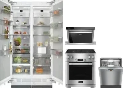 5 Piece Package Includes Refrigerator, Freezer, Range, Hood And Dishwasher