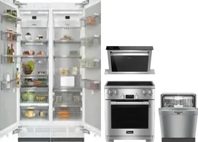 5 Piece Package Includes Refrigerator, Freezer, Range, Hood And Dishwasher