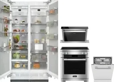 5 Piece Package Includes Refrigerator, Freezer, Range, Hood And Dishwasher