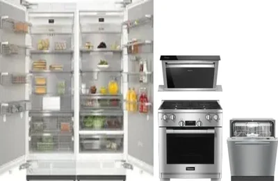 5 Piece Package Includes Refrigerator, Freezer, Range, Hood And Dishwasher