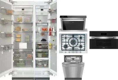 6 Piece Package Includes Refrigerator, Freezer, Cooktop, Wall Oven, Hood And Dishwasher