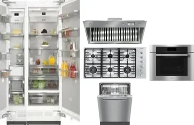 6 Piece Package Includes Refrigerator, Freezer, Cooktop, Wall Oven, Hood And Dishwasher