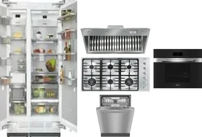 6 Piece Package Includes Refrigerator, Freezer, Cooktop, Wall Oven, Hood And Dishwasher