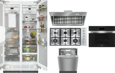 6 Piece Package Includes Refrigerator, Freezer, Cooktop, Wall Oven, Hood And Dishwasher