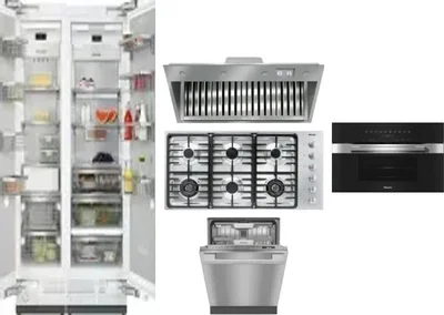 6 Piece Package Includes Refrigerator, Freezer, Cooktop, Wall Oven, Hood And Dishwasher