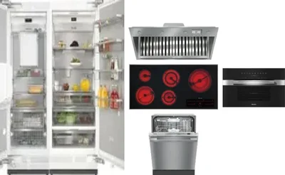 6 Piece Package Includes Refrigerator, Freezer, Cooktop, Wall Oven, Hood And Dishwasher