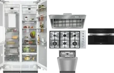 6 Piece Package Includes Refrigerator, Freezer, Cooktop, Wall Oven, Hood And Dishwasher