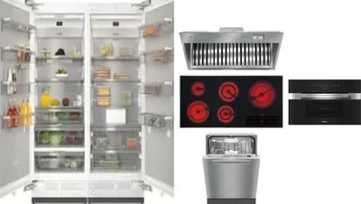6 Piece Package Includes Refrigerator, Freezer, Cooktop, Wall Oven, Hood And Dishwasher