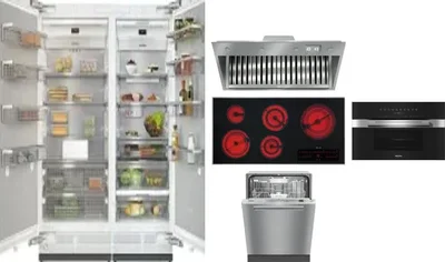 6 Piece Package Includes Refrigerator, Freezer, Cooktop, Wall Oven, Hood And Dishwasher