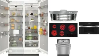 6 Piece Package Includes Refrigerator, Freezer, Cooktop, Wall Oven, Hood And Dishwasher