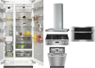 6 Piece Package Includes Refrigerator, Freezer, Cooktop, Wall Oven, Hood And Dishwasher