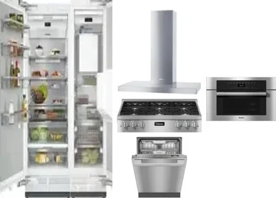 6 Piece Package Includes Refrigerator, Freezer, Cooktop, Wall Oven, Hood And Dishwasher