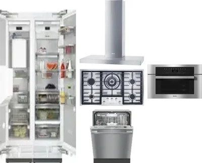 6 Piece Package Includes Refrigerator, Freezer, Cooktop, Wall Oven, Hood And Dishwasher