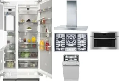 6 Piece Package Includes Refrigerator, Freezer, Cooktop, Wall Oven, Hood And Dishwasher