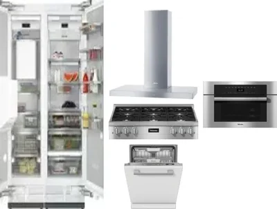 6 Piece Package Includes Refrigerator, Freezer, Cooktop, Wall Oven, Hood And Dishwasher