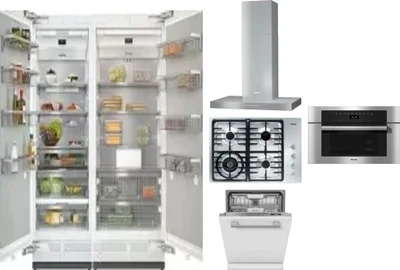 6 Piece Package Includes Refrigerator, Freezer, Cooktop, Wall Oven, Hood And Dishwasher