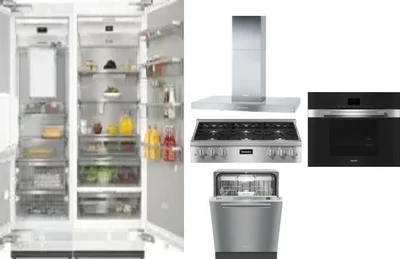 6 Piece Package Includes Refrigerator, Freezer, Cooktop, Wall Oven, Hood And Dishwasher