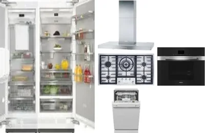 6 Piece Package Includes Refrigerator, Freezer, Cooktop, Wall Oven, Hood And Dishwasher