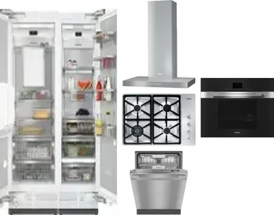 6 Piece Package Includes Refrigerator, Freezer, Cooktop, Wall Oven, Hood And Dishwasher