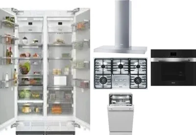 6 Piece Package Includes Refrigerator, Freezer, Cooktop, Wall Oven, Hood And Dishwasher