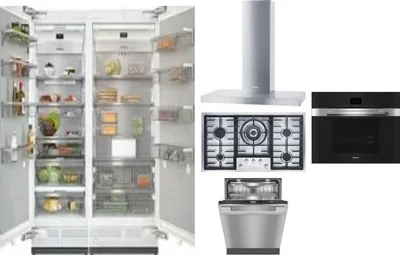 6 Piece Package Includes Refrigerator, Freezer, Cooktop, Wall Oven, Hood And Dishwasher