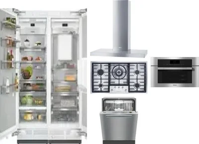 6 Piece Package Includes Refrigerator, Freezer, Cooktop, Wall Oven, Hood And Dishwasher