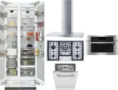 6 Piece Package Includes Refrigerator, Freezer, Cooktop, Wall Oven, Hood And Dishwasher