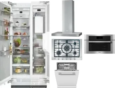 6 Piece Package Includes Refrigerator, Freezer, Cooktop, Wall Oven, Hood And Dishwasher