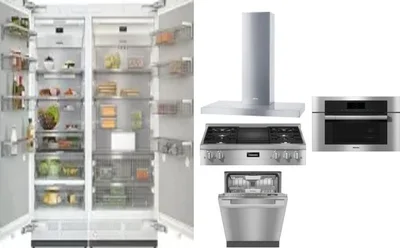 6 Piece Package Includes Refrigerator, Freezer, Cooktop, Wall Oven, Hood And Dishwasher