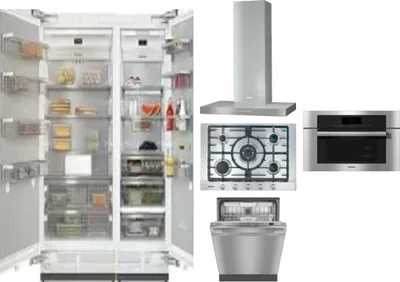 6 Piece Package Includes Refrigerator, Freezer, Cooktop, Wall Oven, Hood And Dishwasher
