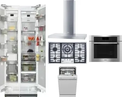 6 Piece Package Includes Refrigerator, Freezer, Cooktop, Wall Oven, Hood And Dishwasher