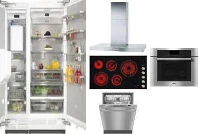 6 Piece Package Includes Refrigerator, Freezer, Cooktop, Wall Oven, Hood And Dishwasher
