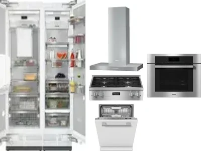 6 Piece Package Includes Refrigerator, Freezer, Cooktop, Wall Oven, Hood And Dishwasher